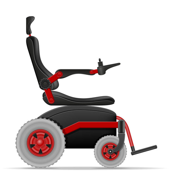 electric wheelchair for disabled people stock vector illustratio - Vektör, Görsel