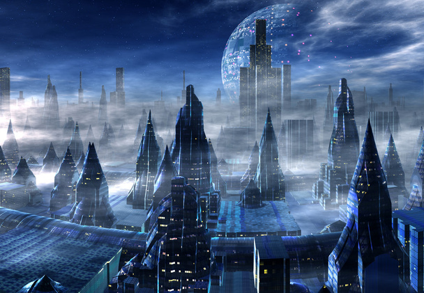 Современный город пришельцев
 - Фото, изображение