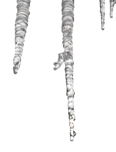 icicles isolado no fundo branco closeup
 - Foto, Imagem