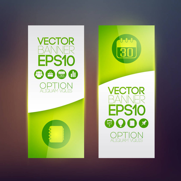 Web Infographic Vertical Banners - Wektor, obraz