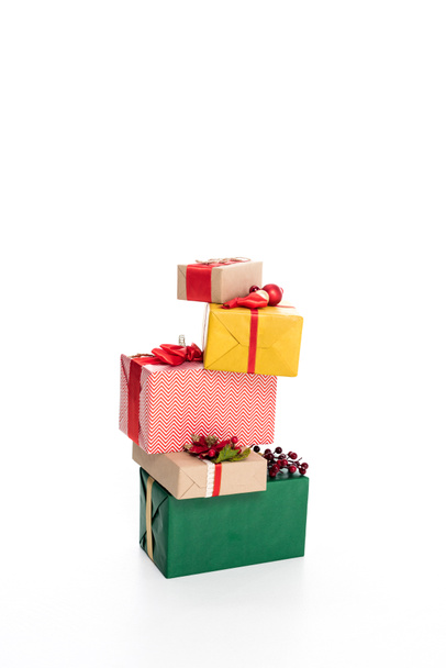 stack of christmas presents - 写真・画像