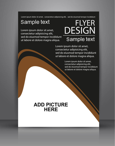 Black and brown business flyer design - Vektor, kép