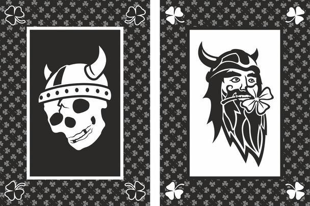 Vikingler şanslı kartları - Vektör, Görsel