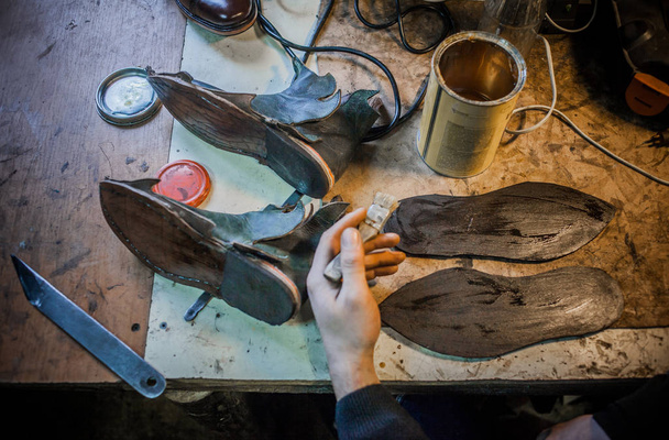 Shoes making. Details view - Photo, Image