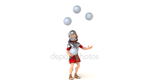 Roomalainen sotilas jongleeraa pallot
  - Materiaali, video