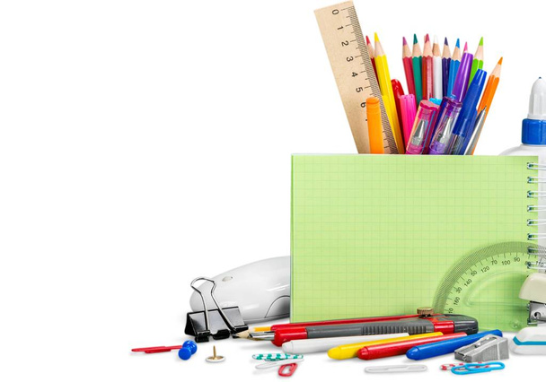 Colorful school supplies  - Photo, Image
