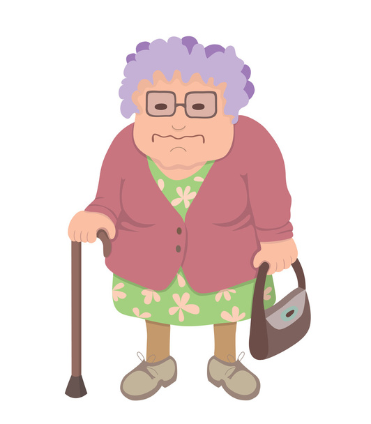 Old_woman - Vector, afbeelding