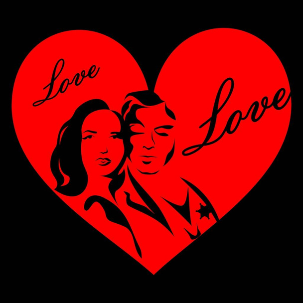 the people in love - Vector, Image