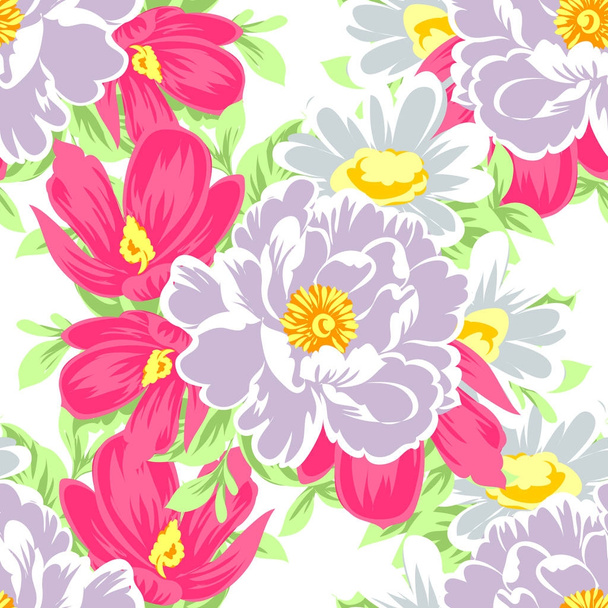 Patrón floral sin costuras - Vector, imagen