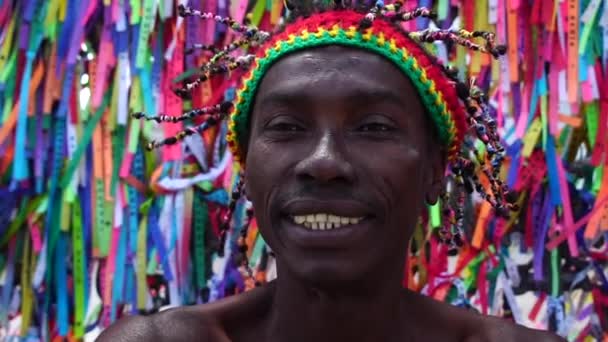 Portret van Braziliaanse man uit Bahia, Salvador - Video