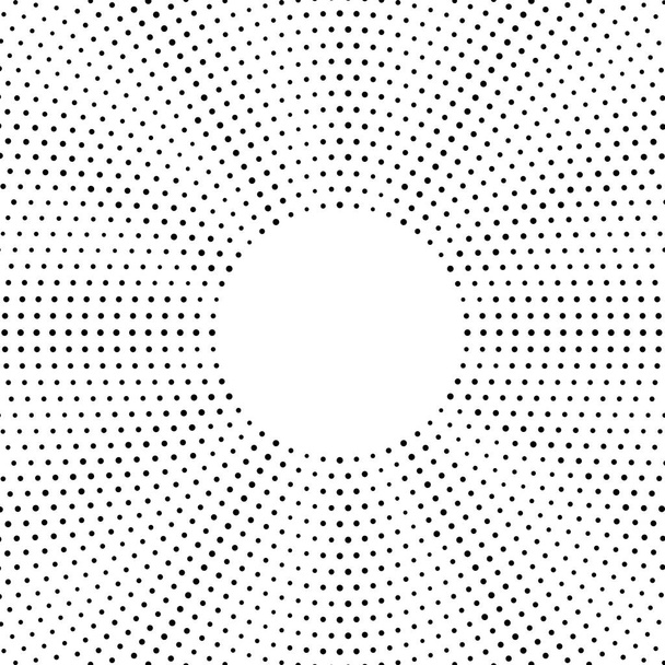 Fond pointillé demi-ton distribué circulairement. Motif vectoriel effet demi-teinte
. - Vecteur, image