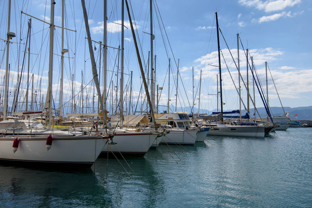 Yachts in the Marina of Agios Nikolaos. The Island Of Crete. Greece. - Photo, Image