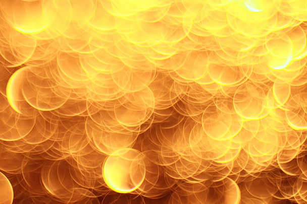 abstract magic texture with golden bokeh lights, fantasy blurred background    - Φωτογραφία, εικόνα