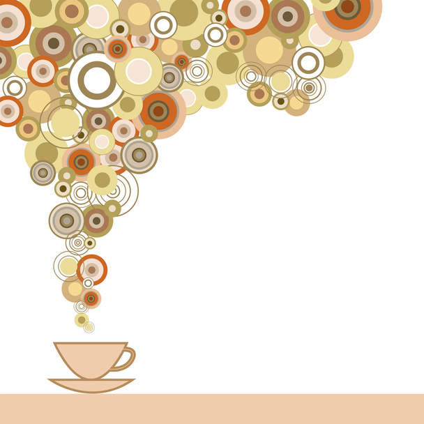 A cup of coffee with flavor - Vector, Imagen
