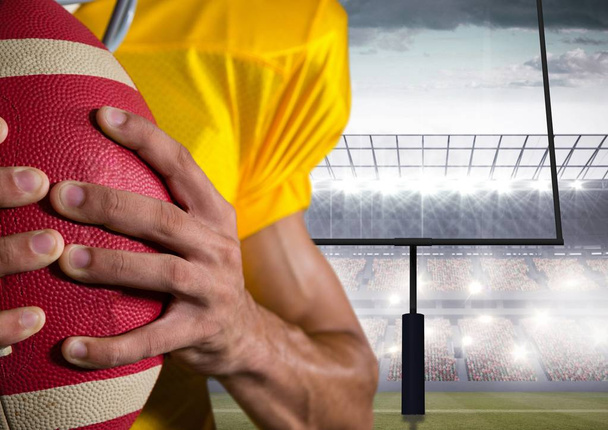 american football player in stadium  - Valokuva, kuva