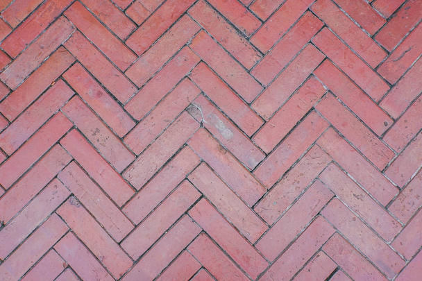 background  of arrow red brick walkway texture - Zdjęcie, obraz