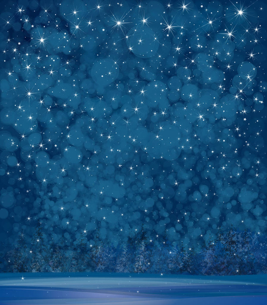 звездное ночное небо
  - Вектор,изображение