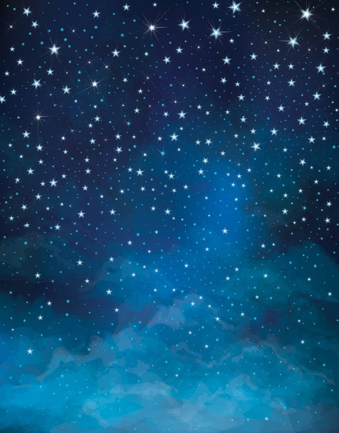 cielo nocturno estrellado
  - Vector, Imagen