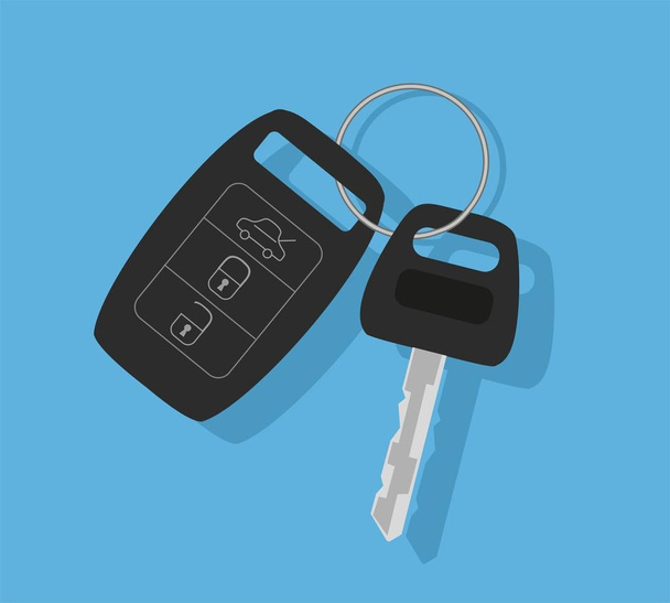 Car key with remote control. - Vector, Image