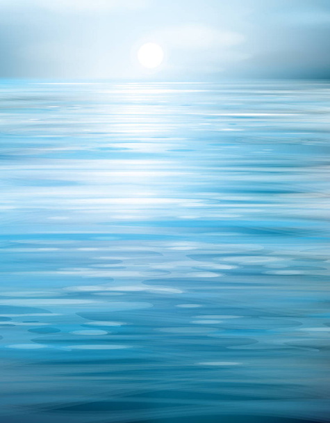 Vlnité modré moře a slunce  - Vektor, obrázek