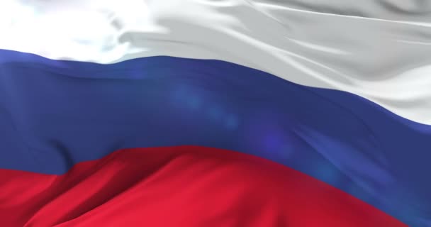 Russische Flagge weht bei Wind, Schleife - Filmmaterial, Video
