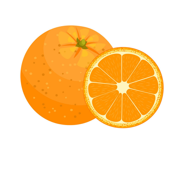 joukko tuoreita kypsä puoli appelsiinit
 - Vektori, kuva