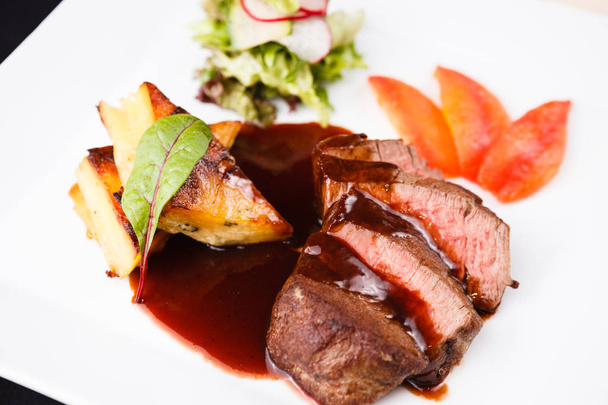 Beef fillet with potato - Photo, Image