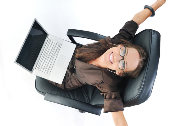 Business woman isolated one - Foto, imagen