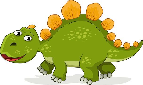 Dibujos animados dinosaurio divertido
 - Vector, Imagen