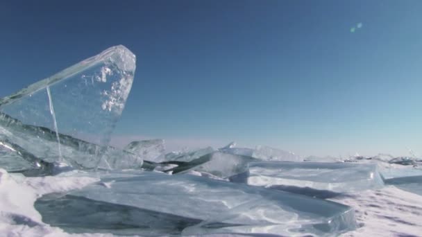 χειμερινή λίμνη Βαϊκάλη - Πλάνα, βίντεο