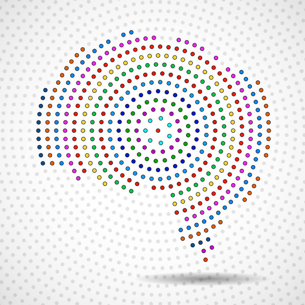 Cerebro colorido abstracto de puntos radiales. Vector
 - Vector, Imagen