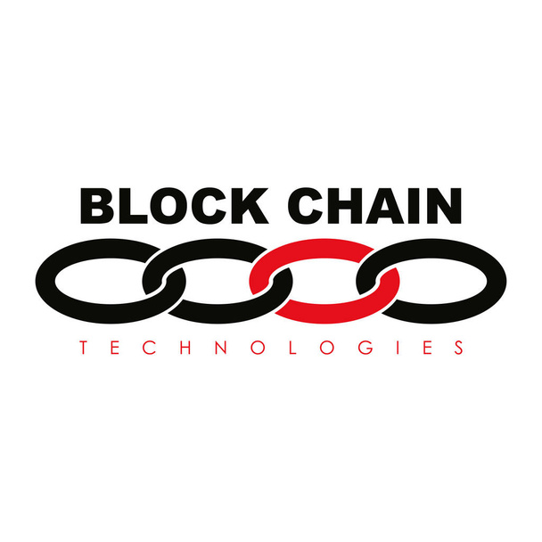 Ilustración del logotipo de la cadena de bloques
. - Vector, Imagen