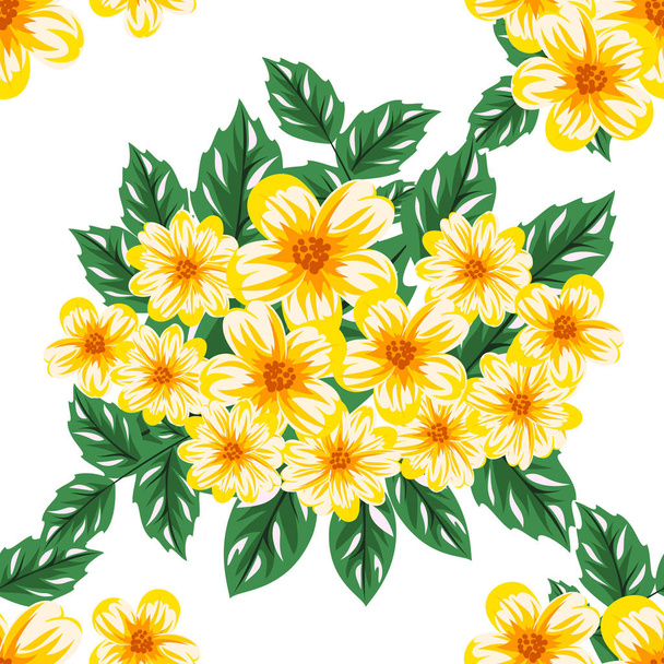 vector seamless flower pattern - Vektor, Bild