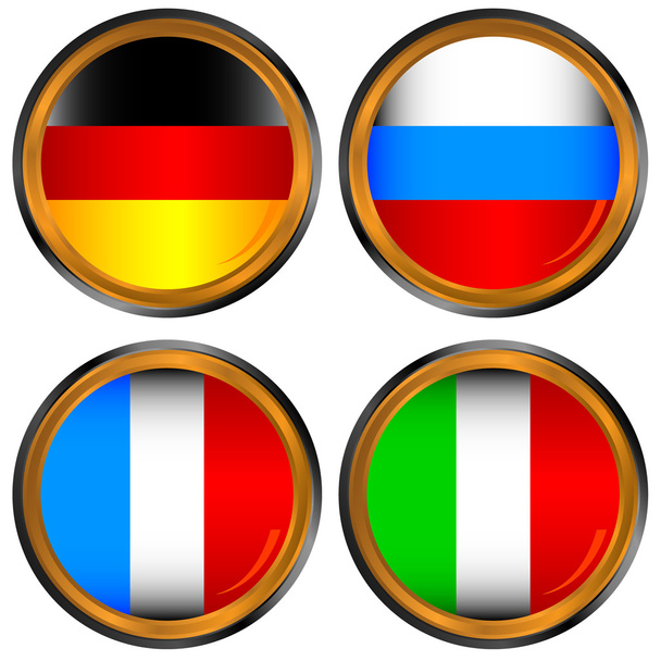 Four flags - Vektor, obrázek