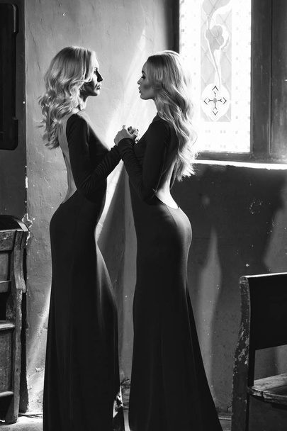 Two blonde sisters twins - Valokuva, kuva