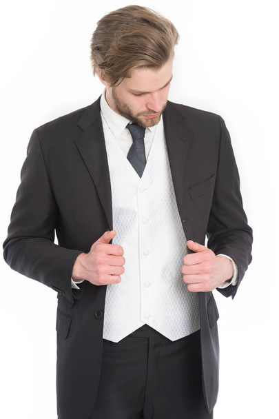 Businessman or ceo in black jacket. - Foto, Bild