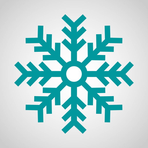 Icono de copo de nieve azul - Navidad, Invierno, Frío
 - Vector, Imagen