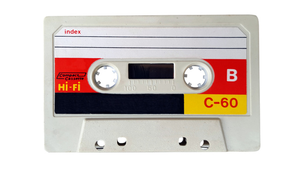 Close up of vintage audio tape cassette - Photo, Image