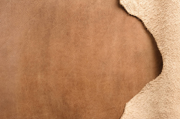 bruine lederen textuur - Foto, afbeelding