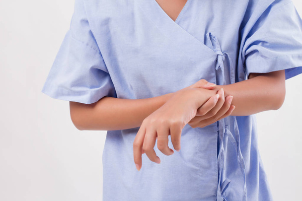 femme souffrant de douleurs articulaires au poignet, arthrite, goutte, SCT
 - Photo, image