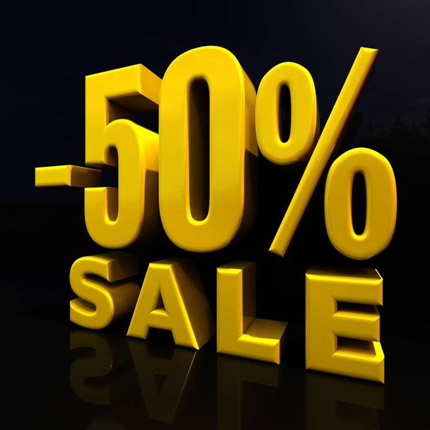 Percent Discount Sign, Sale Up to 50 - Foto, immagini