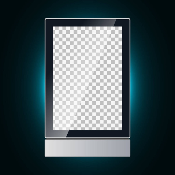 Vector template of a advertising board display. Outdoor advertising. Light box.Mock up for advertising and presentations. - Vector, Image