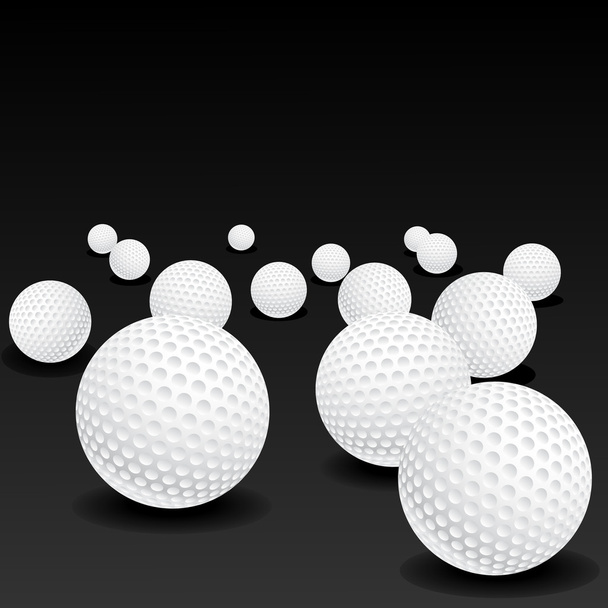Golf balls - Vector, Image
