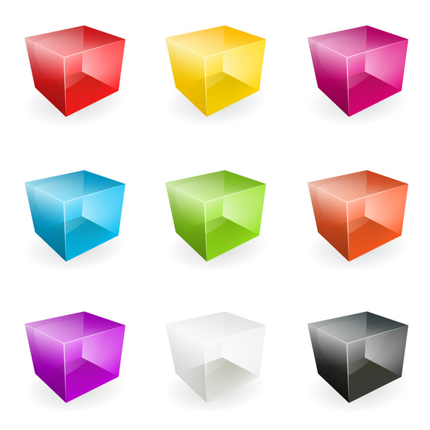Vector glass cubes - Vektor, Bild