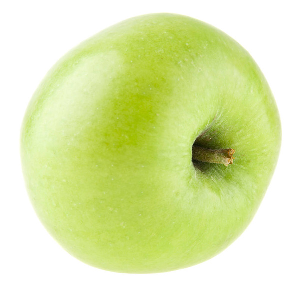 πράσινο μήλο που απομονώνονται σε λευκό φόντο κινηματογράφηση σε πρώτο πλάνο - Φωτογραφία, εικόνα