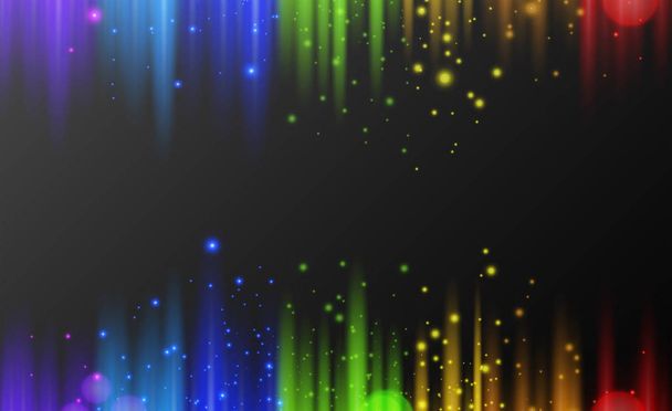 Plantilla de fondo con luces brillantes en sombra de arco iris
 - Vector, imagen