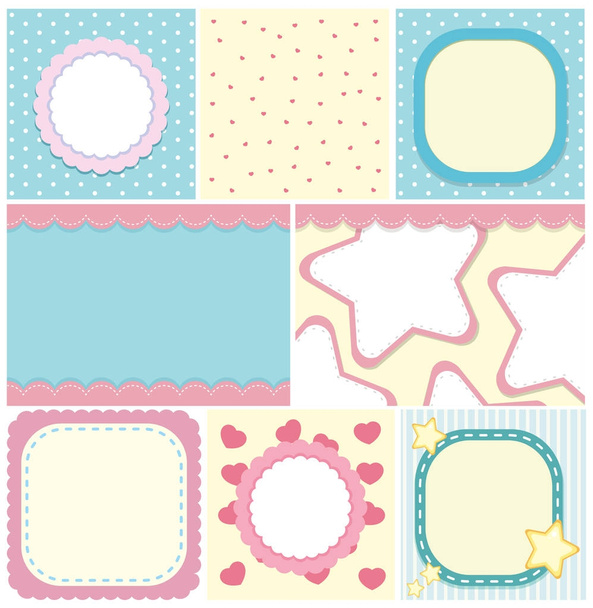 Different background with blue and pink color - Vector, Image