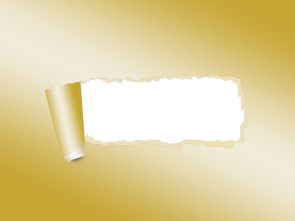 Torn paper golden background with empty place for your text - Photo, Image