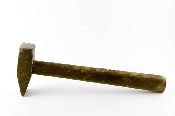 old hammer on a white background - Photo, Image
