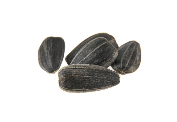 sunflower seeds isolated on white background closeup - Photo, Image